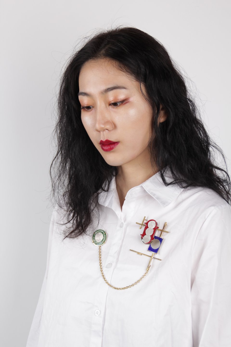 Billboard-Advertising Brooch Brass, Enamel 75*75mm 2018