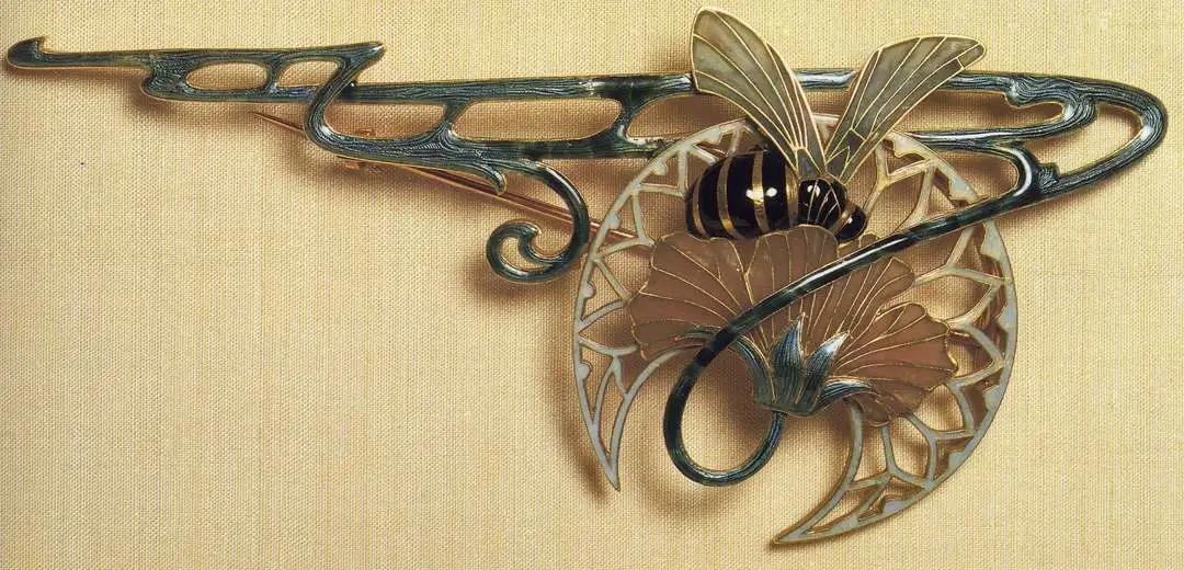 Brooch Gold and enamel Georges Fouquet 1901