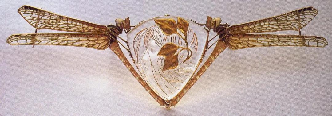 Brooch Gold, glass and enamel René Lalique c. 1905